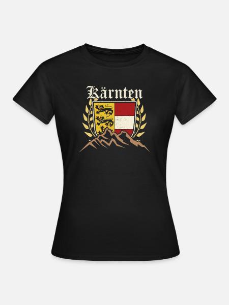 Kärnten Österreich Flagge Wappen Löwe - Frauen T-Shirt - Schwarz