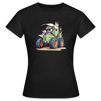 Kanzy le tracteur énervé - T-shirt Femme - noir - Devant - AI Model Female 172 dark (172cm)
