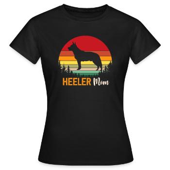 Heeler Mama Mutter Haustier Vieh Hund Besitzer - Frauen T-Shirt - Schwarz - Vorne - AI Model Female 172 dark (172cm)