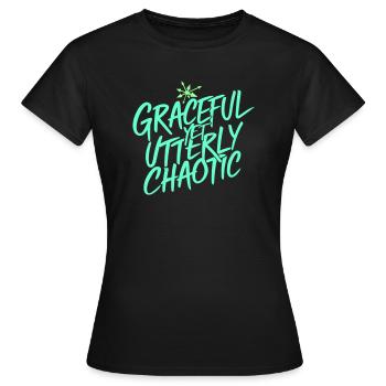 Gracieux mais complètement chaotique - T-shirt Femme - noir - Devant - AI Model Female 172 dark (172cm)