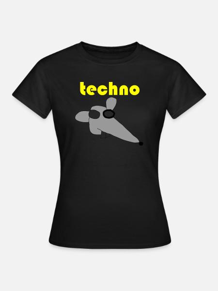 techno maus - Frauen T-Shirt - Schwarz