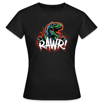 T Rex Roar - Women's T-Shirt - black - Front - AI Model Female 172 dark (172cm)