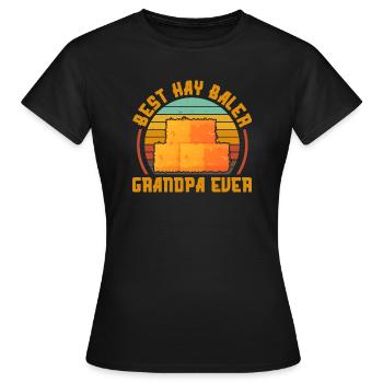 meilleure presse à foin grand-père de tous les temps Conception pour une presse à foin - T-shirt Femme - noir - Devant - AI Model Female 172 dark (172cm)
