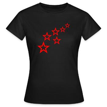 sterne - Frauen T-Shirt - Schwarz - Vorne - AI Model Female 172 dark (172cm)