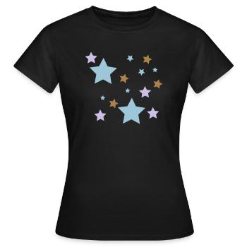 stars - Frauen T-Shirt - Schwarz - Vorne - AI Model Female 172 dark (172cm)