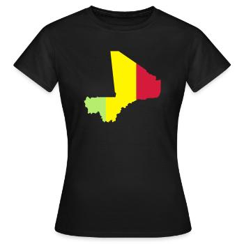 Mali Map - Frauen T-Shirt - Schwarz - Vorne - AI Model Female 172 dark (172cm)