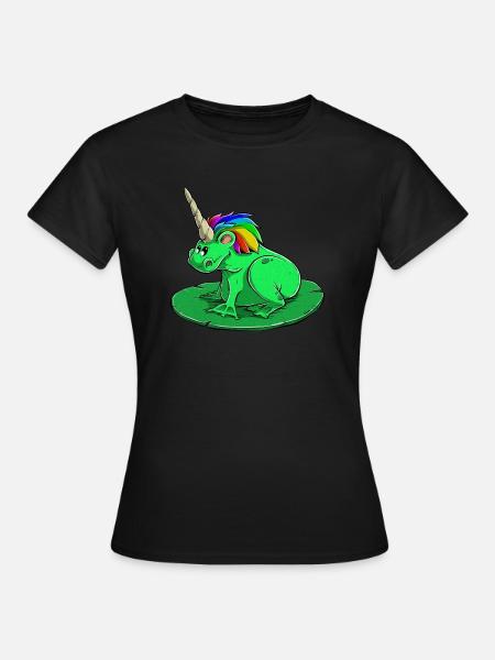 Żaba UNICORN | UNICORN przez matjuse - Dame-T-shirt - sort