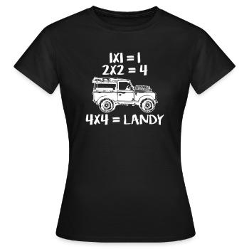 4x4 Landy - Frauen T-Shirt - Schwarz - Vorne - AI Model Female 172 dark (172cm)