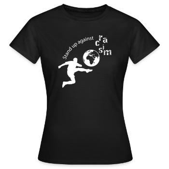 Anti racisme / contre le racisme - T-shirt Femme - noir - Devant - AI Model Female 172 dark (172cm)