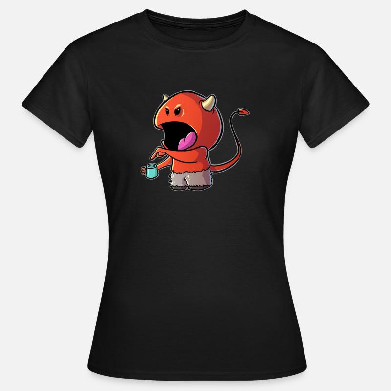 Coffee Devil - Kaffee Teufelchen - Women's T-Shirt - black