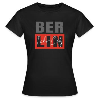 Berlin Icke City - Frauen T-Shirt - Schwarz - Vorne - AI Model Female 172 dark (172cm)