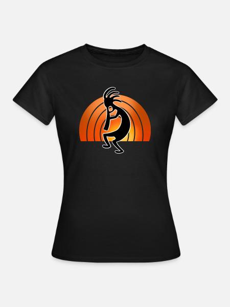 Rainbow Kokopelli - Women's T-Shirt - black