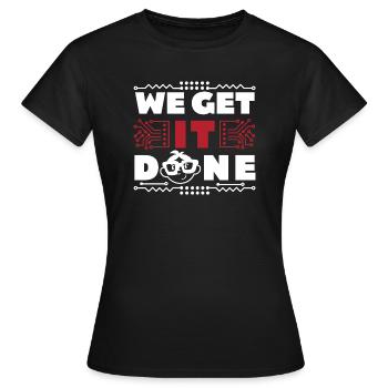 We get IT done IT-Fachmann Informatiker Computer - Women's T-Shirt - black - Front - AI Model Female 172 dark (172cm)