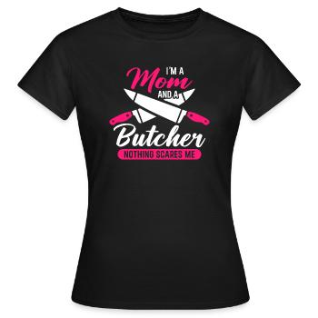 Butcher Butcher Butcher Butcher’s Gift - T-shirt Femme - noir - Devant - AI Model Female 172 dark (172cm)