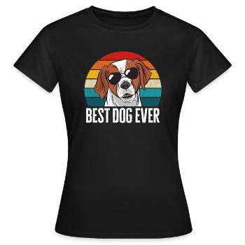 Épagneul Breton Épagneul Cadeau - T-shirt Femme - noir - Devant - AI Model Female 172 dark (172cm)