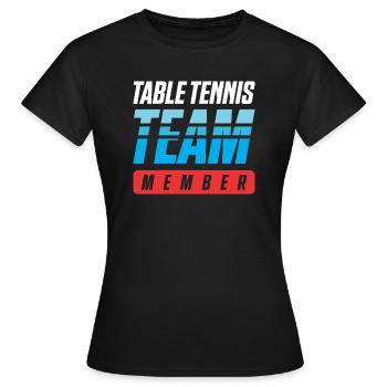 Table Tennis Team - Frauen T-Shirt - Schwarz - Vorne - AI Model Female 172 dark (172cm)