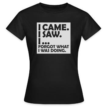 Je suis venu voir oublier - T-shirt Femme - noir - Devant - AI Model Female 172 dark (172cm)