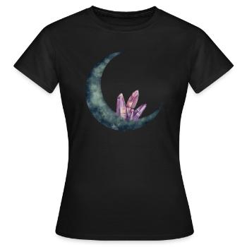 Lune de cristal - T-shirt Femme - noir - Devant - AI Model Female 172 dark (172cm)
