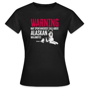 Alaskan Malamute Hund - Frauen T-Shirt - Schwarz - Vorne - AI Model Female 172 dark (172cm)