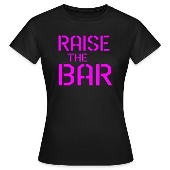 Citation Raise the bar gym - T-shirt Femme - noir - Devant - AI Model Female 172 dark (172cm)
