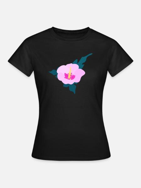 Hibiskusblüte 2 - Frauen T-Shirt - Schwarz