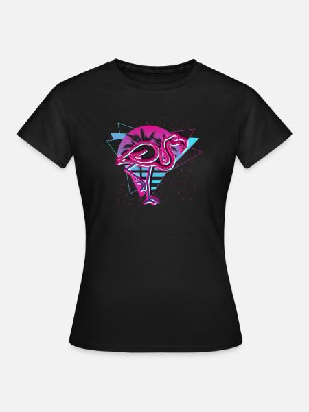 Abstract Flamingo T Shirt - Women's T-Shirt - black