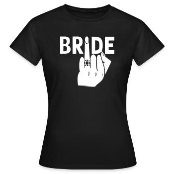 bride Design for a bride - Women's T-Shirt - black - Front - AI Model Female 172 dark (172cm)