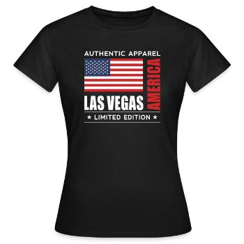 Las Vegas - T-shirt Femme - noir - Devant - AI Model Female 172 dark (172cm)