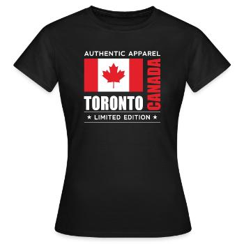 Toronto - T-shirt Femme - noir - Devant - AI Model Female 172 dark (172cm)