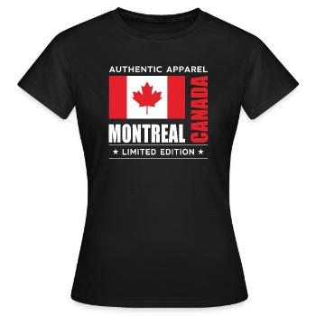 Montreal - Frauen T-Shirt - Schwarz - Vorne - AI Model Female 172 dark (172cm)