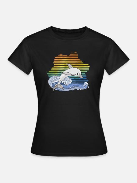 Delfin - Frauen T-Shirt - Schwarz