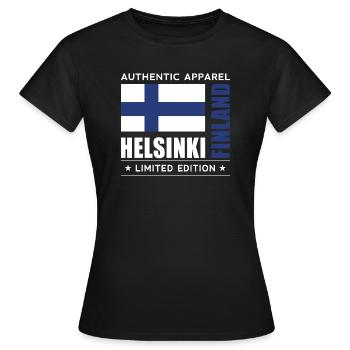 Helsinki - T-shirt Femme - noir - Devant - AI Model Female 172 dark (172cm)