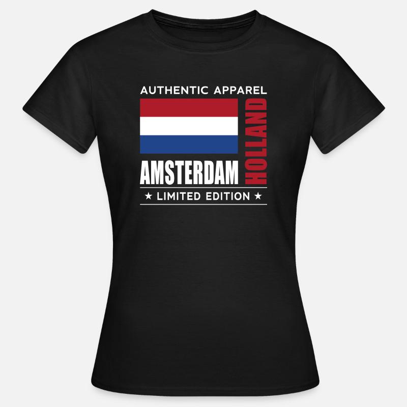 Amsterdam - Frauen T-Shirt - Schwarz