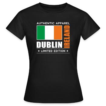 Dublin - Frauen T-Shirt - Schwarz - Vorne - AI Model Female 172 dark (172cm)
