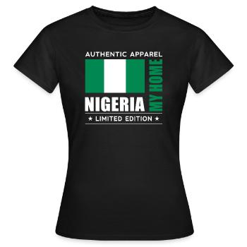 Nigéria - T-shirt Femme - noir - Devant - AI Model Female 172 dark (172cm)