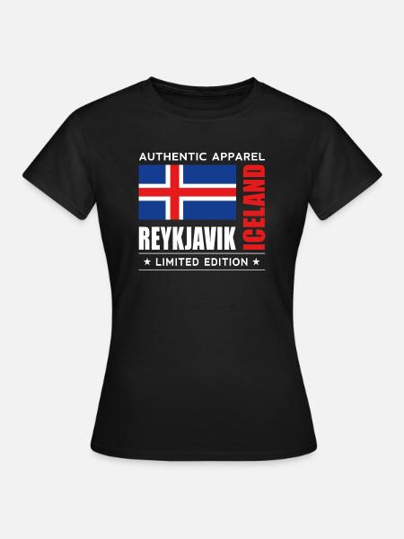 Reykjavik - Frauen T-Shirt - Schwarz