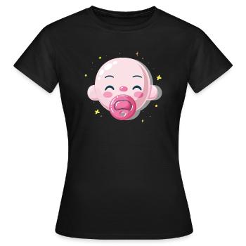 Enfant avec sucette Enfant Sucette - T-shirt Femme - noir - Devant - AI Model Female 172 dark (172cm)