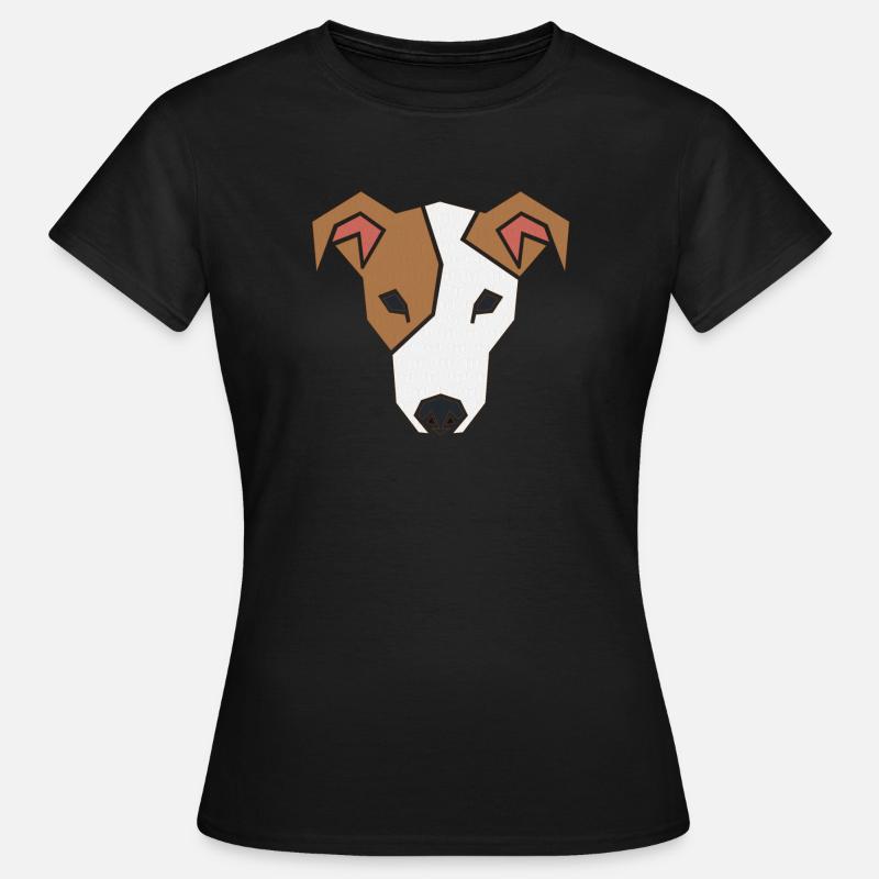 Jack Russell Faces 2a - Women's T-Shirt - black
