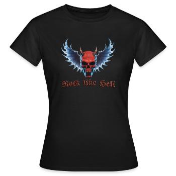 Wing Devil 2024 01 - T-shirt Femme - noir - Devant - AI Model Female 172 dark (172cm)
