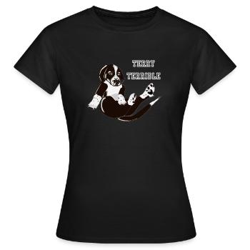 Terry le chiot terrible - T-shirt Femme - noir - Devant - AI Model Female 172 dark (172cm)