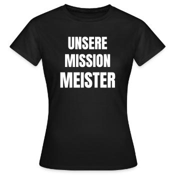 Notre maître de mission - T-shirt Femme - noir - Devant - AI Model Female 172 dark (172cm)