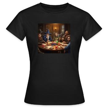 Pen&Paper Abend - Frauen T-Shirt - Schwarz - Vorne - AI Model Female 172 dark (172cm)