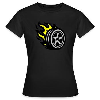 Flamme de pneu - T-shirt Femme - noir - Devant - AI Model Female 172 dark (172cm)