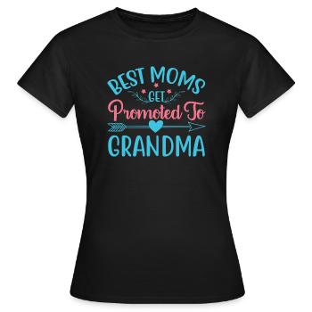 LES MEILLEURES MAMANS SE FAIRE PROMOUVOIR CHEZ GRANDMA - T-shirt Femme - noir - Devant - AI Model Female 172 dark (172cm)