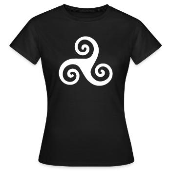 Triskele Celte - T-shirt Femme - noir - Devant - AI Model Female 172 dark (172cm)