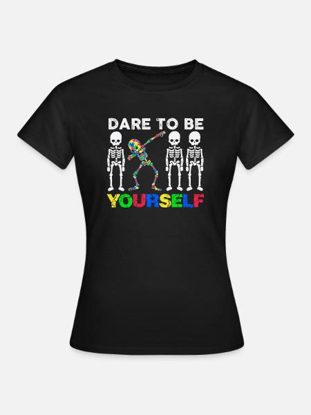 Tør å være deg selv - Dame-T-shirt - sort