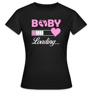 bébé loading - T-shirt Femme - noir - Devant - AI Model Female 172 dark (172cm)