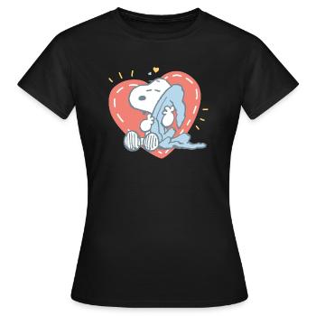 Peanuts Snoopy Fatigué - T-shirt Femme - noir - Devant - AI Model Female 172 dark (172cm)