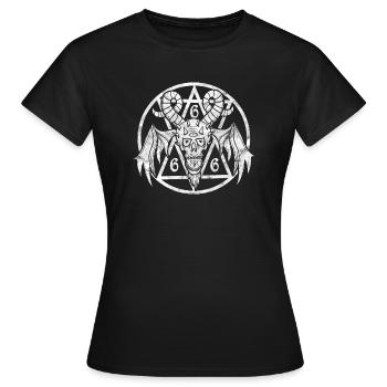 satan six six six Conception pour un enthousiasme de satan - T-shirt Femme - noir - Devant - AI Model Female 172 dark (172cm)