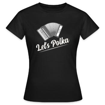 Accordon Let’s Polka Pride - T-shirt Femme - noir - Devant - AI Model Female 172 dark (172cm)